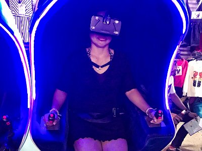 Virtual reality pod - very fun!